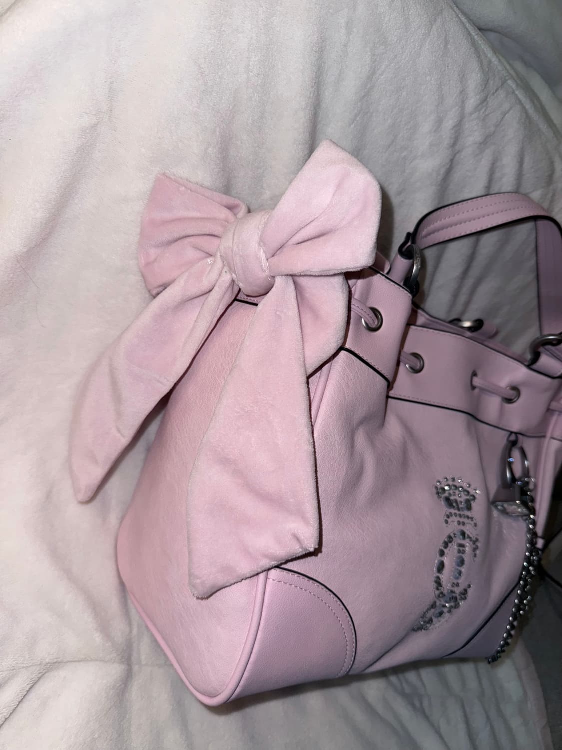 [대대장]쥬시꾸뛰르 데이드리머 크라운 쉬폰핑크 토트백 숄더백 베메클 갸루 상품이미지2