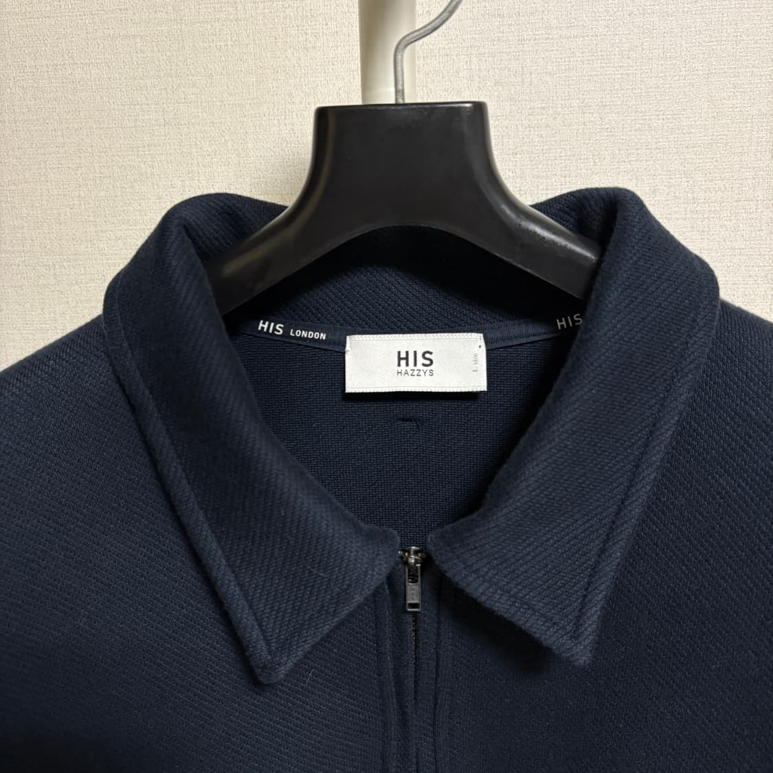 (민트급) HIS 헤지스 반집업 카라 오버핏 스웻셔츠 / 네이비, L 상품이미지4