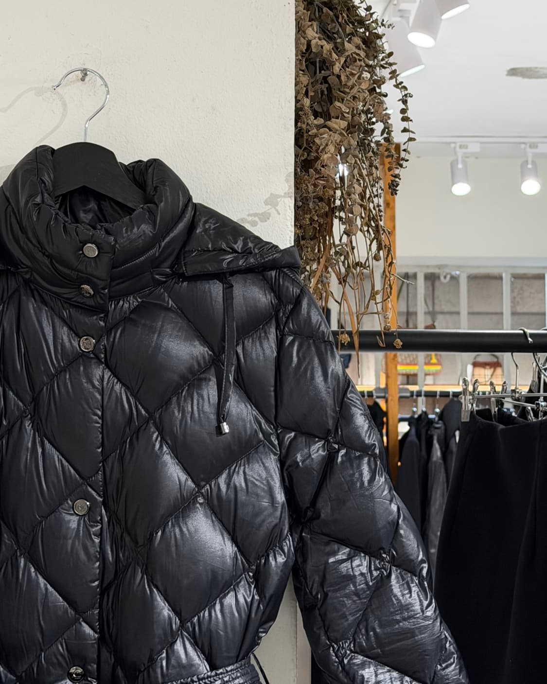 로렌 랄프로렌 벨티드 다이아몬드 퀼팅 후드 다운 코트 상품이미지3