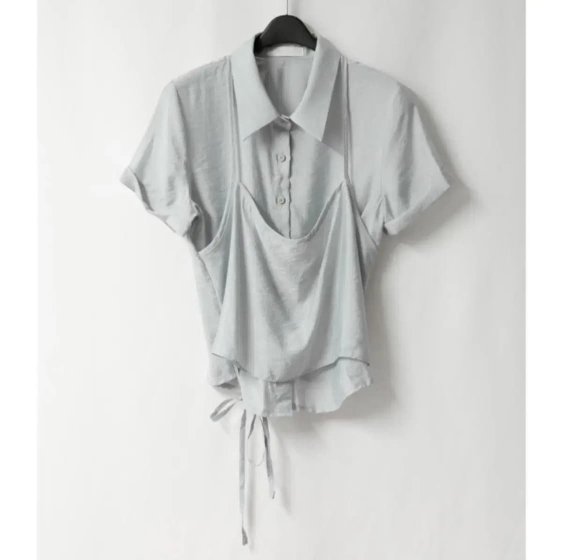 오무수희 silky layered half shirt 상품이미지1