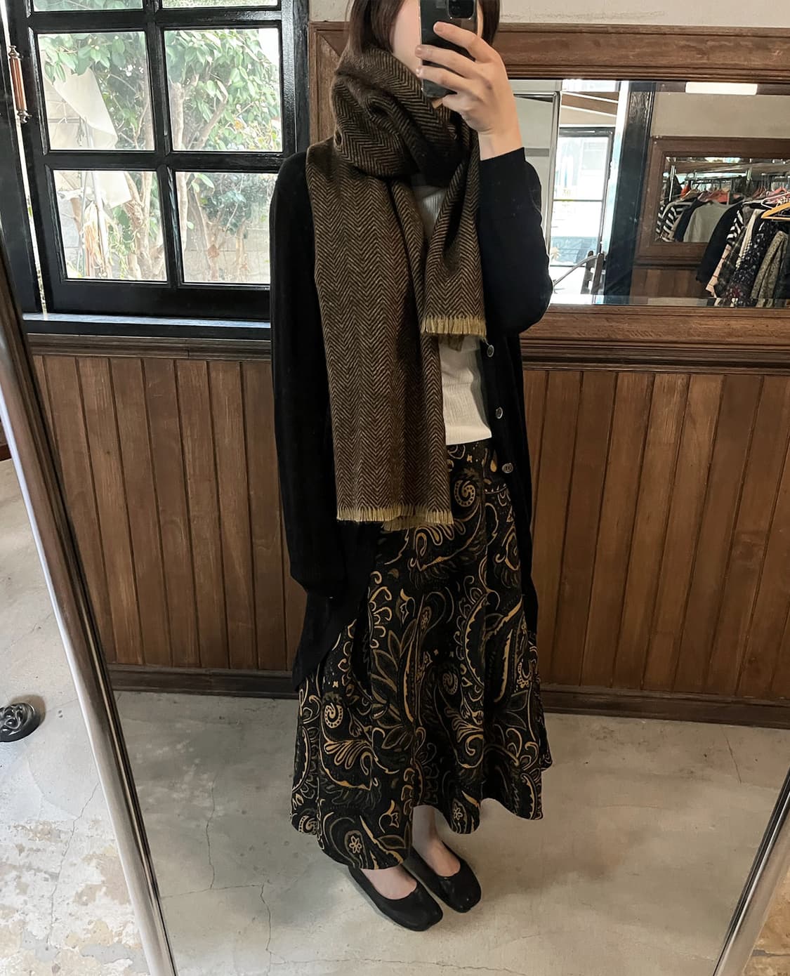 LOWRYS FARM harringbone pattern meffler 상품이미지6