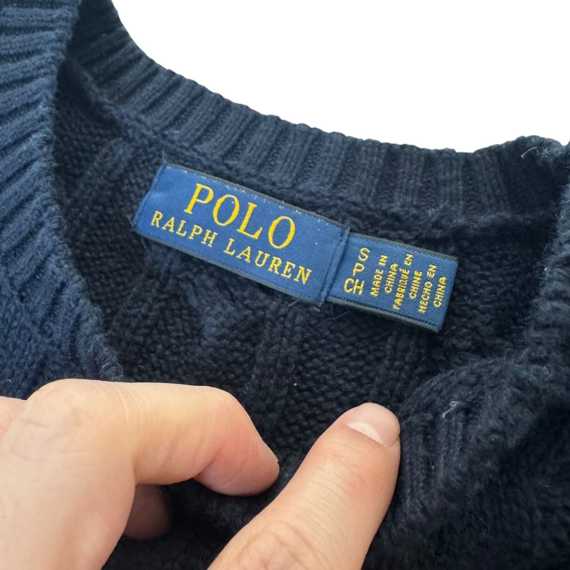 신형 폴로 랄프로렌 네이비 꽈배기 니트 상품이미지3