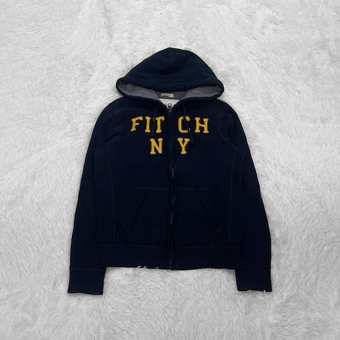 아베크롬비 피치 로고 후드집업 네이비 상품이미지2