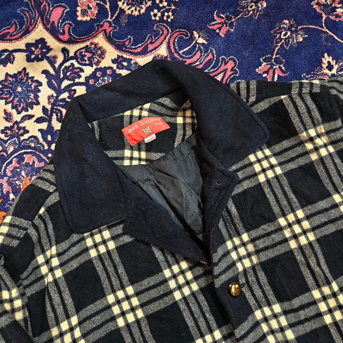 라우라비오지아티 빈티지 플란넬 체크 자켓 100 상품이미지2