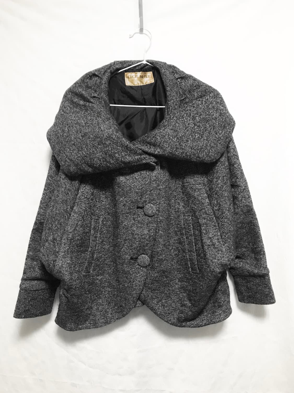 빈티지 세실맥비 아카이브 사선 단추 빅 카라 자켓 상품이미지1