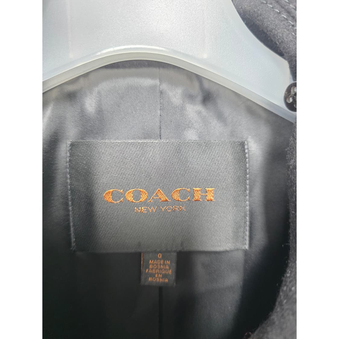 택포) 코치 블랙 더블 코트 S 상품이미지2