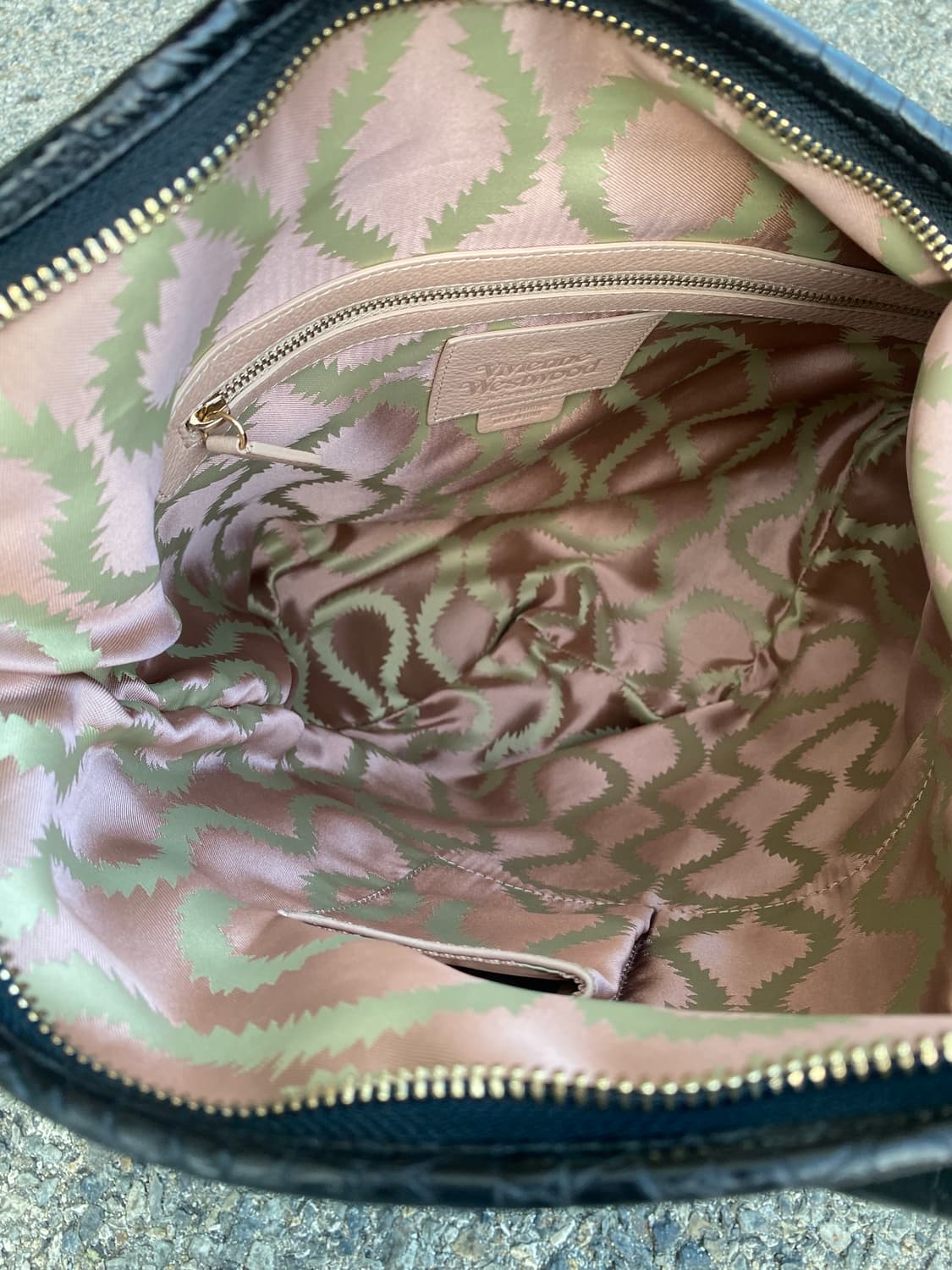 Rare 비비안웨스트우드 블랙 크로크 숄더백 상품이미지6