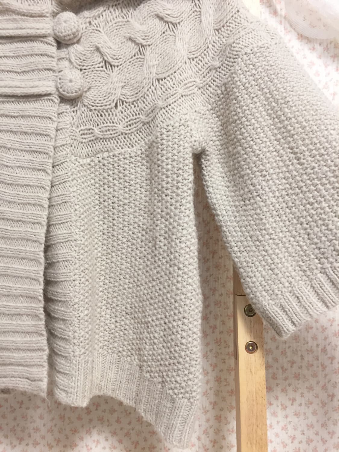 빈티지 모리걸 투버튼 니트 가디건  상품이미지4