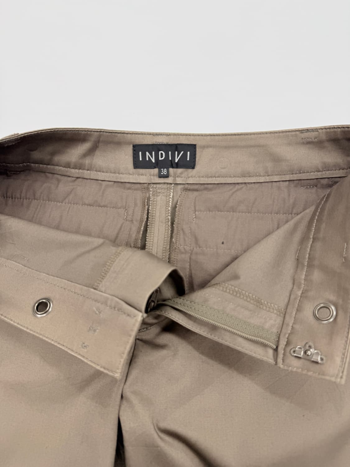 빈티지 INDIVI 브라운 단추 카프리 팬츠 상품이미지4