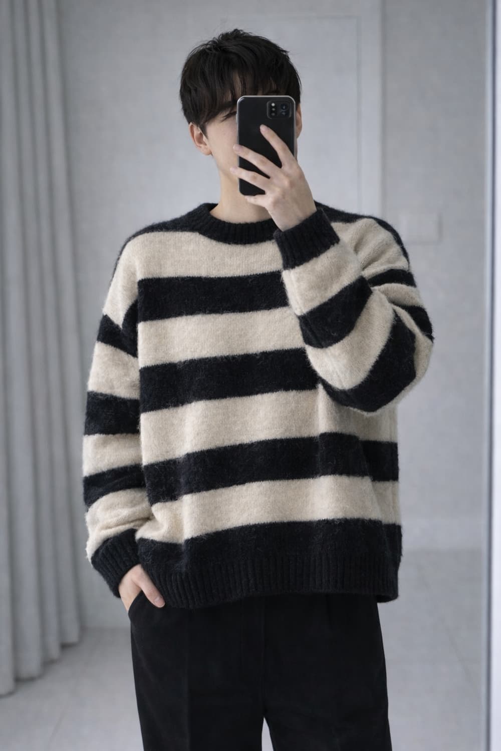 택달린새상품.비긴202.스트라이프 니트 상품이미지1