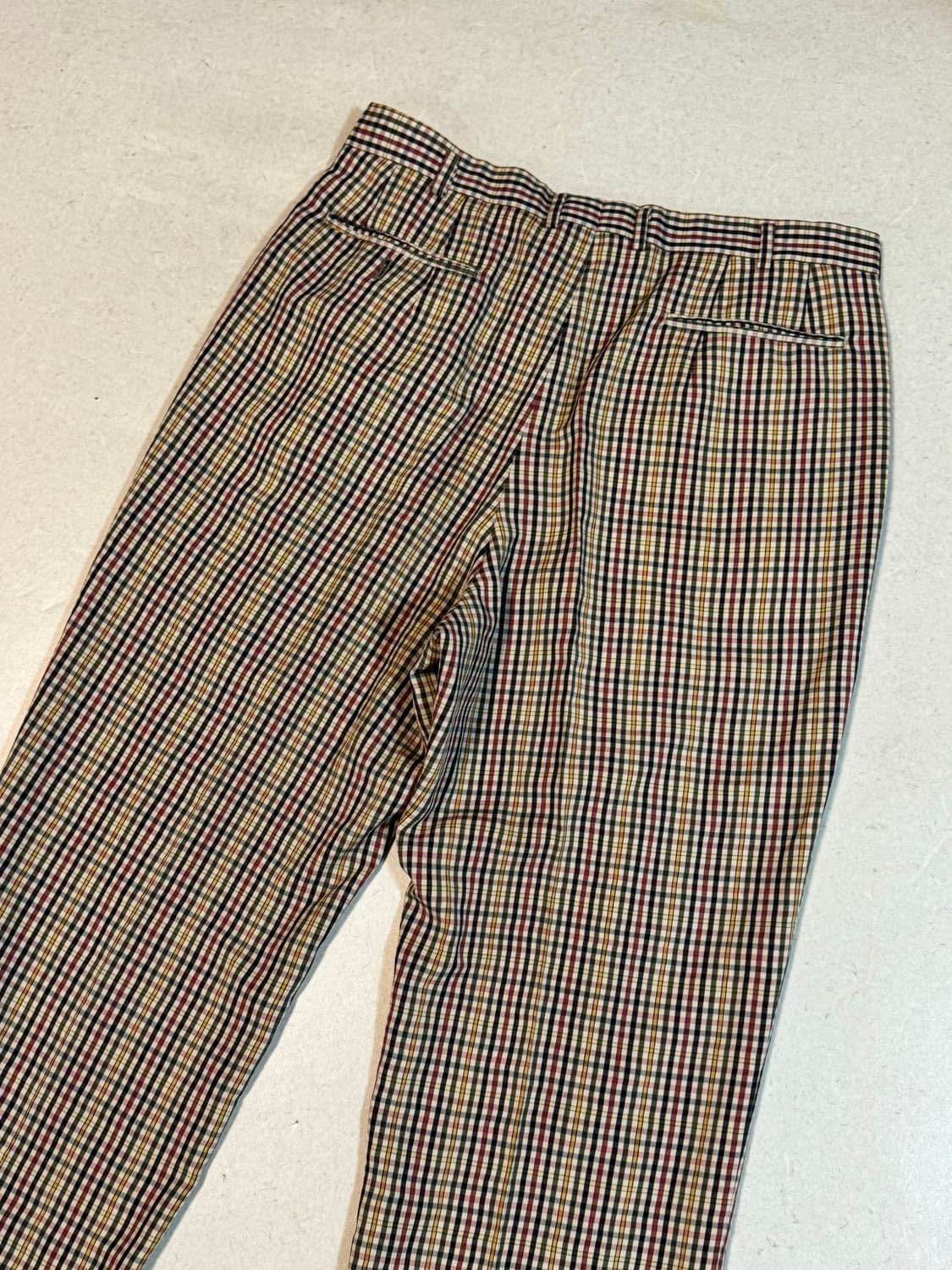 Wolsey 빈티지 컬러블록 체크 골프 팬츠 슬랙스 투턱 치노 팬츠 상품이미지4
