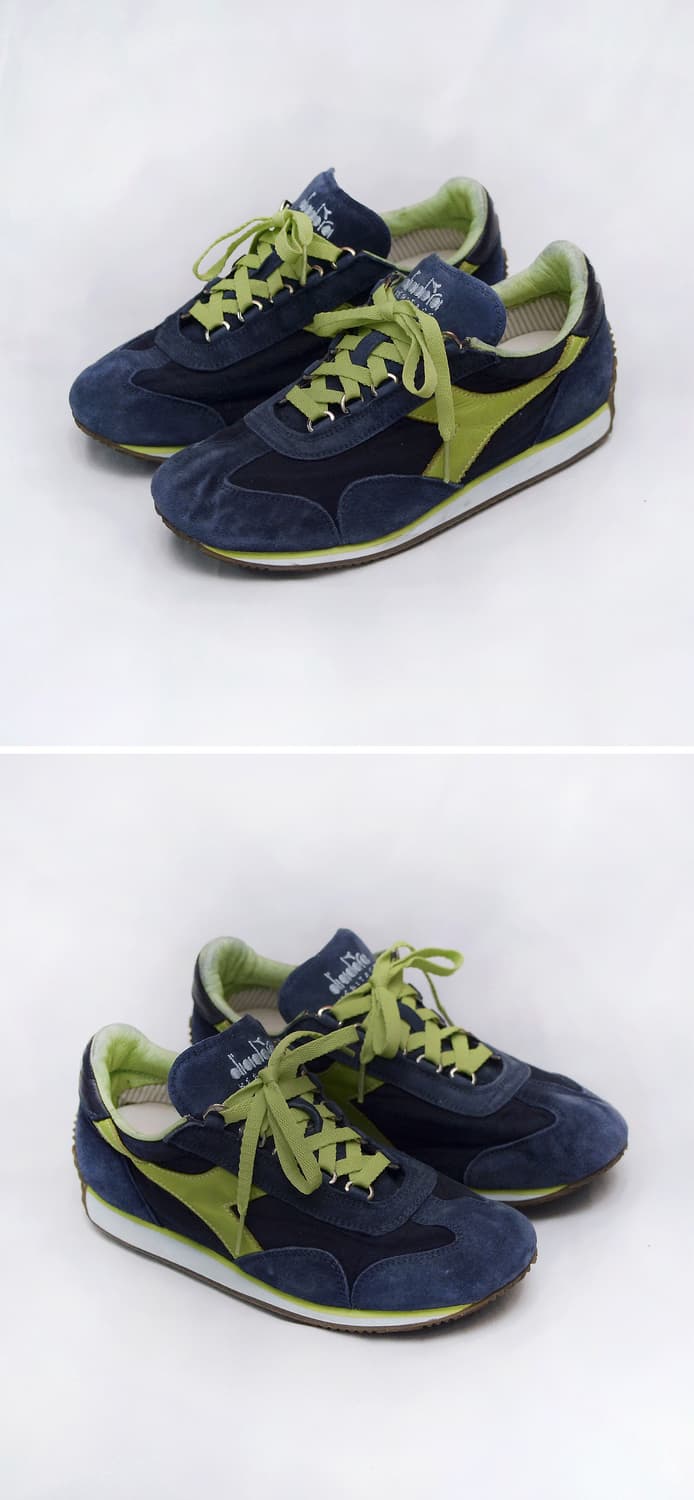 미착용) 디아도라 헤리티지 스톤워시 레더 스니커즈 (US6 / 240) 상품이미지2