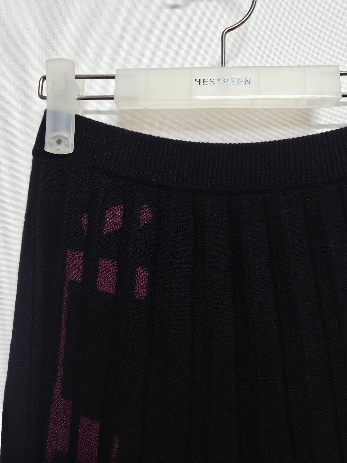 SJSJ 블랙 모니트 패턴 플리츠 스커트 상품이미지2