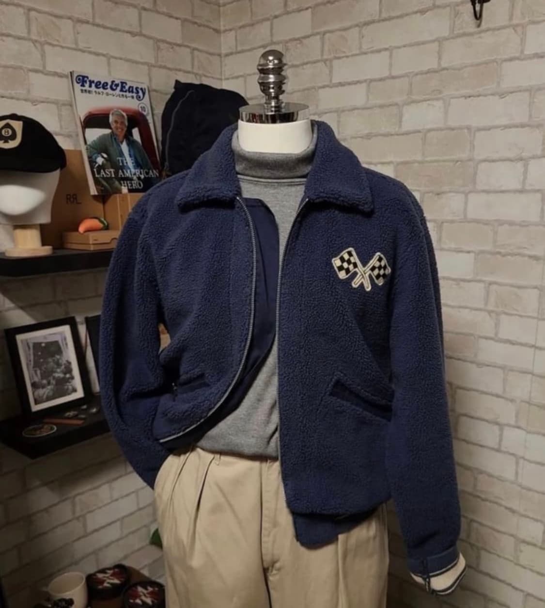 RRL racing fleece jacket m 상품이미지1