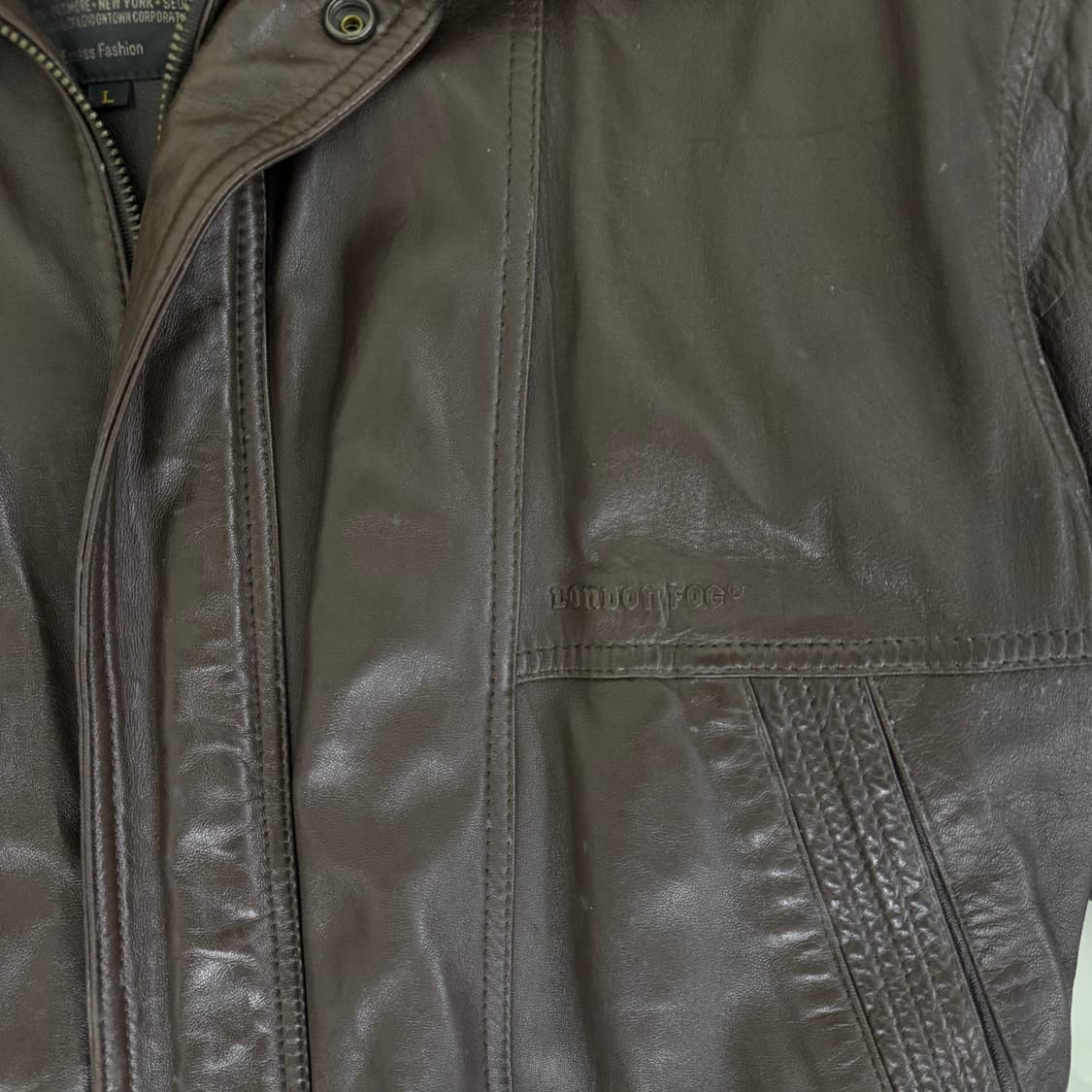 90's 런던포그 램스킨 무스탕 가죽 자 상품이미지5