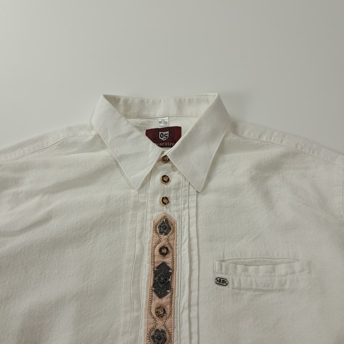 CK957 2XL OS 90s 독일판 롤업버튼 바바리안 시어서커 셔츠  상품이미지2
