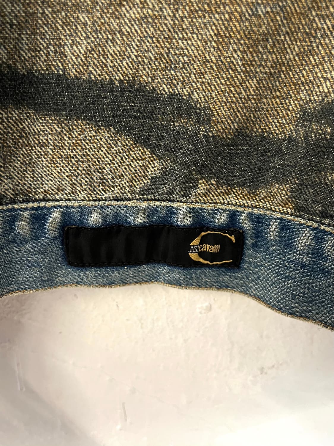 저스트 까발리 2014 컬렉션 스터드 락스타 데님 자켓 상품이미지7