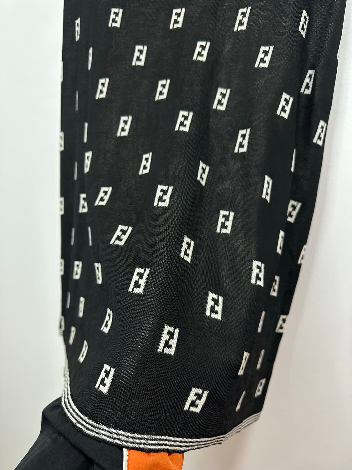 00s 펜디 주카 FF 모노그램 패턴 니트 미디 스커트 상품이미지7