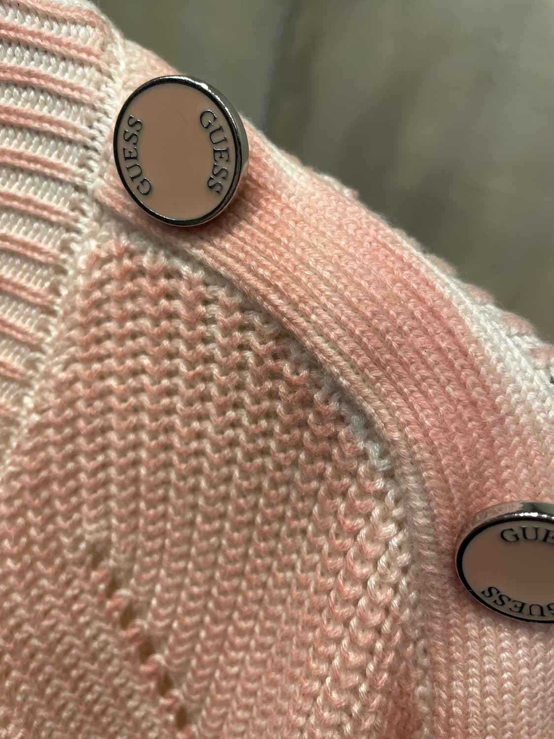 Guess 게스 은장 버튼 모달 봄 니트 xs 상품이미지4