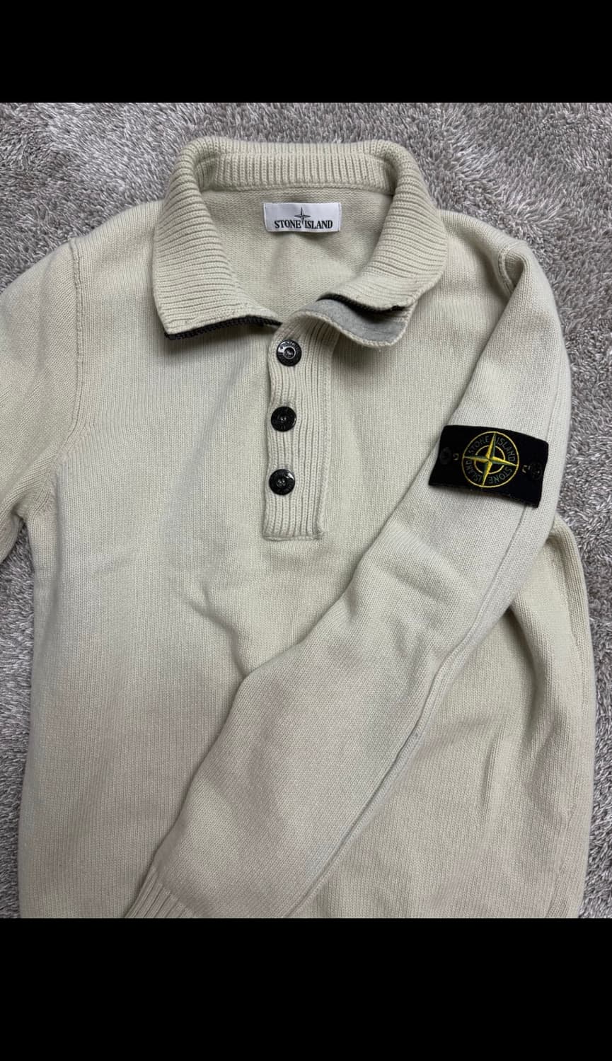 급처 스톤아일랜드 반집업 니트 S 아이보리 /6715508A3 상품이미지2