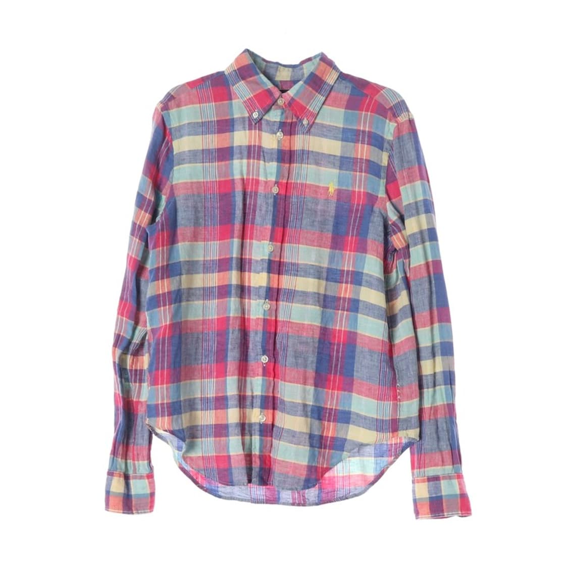 폴로 랄프로렌 린넨 멀티 체크 셔츠 S 상품이미지1