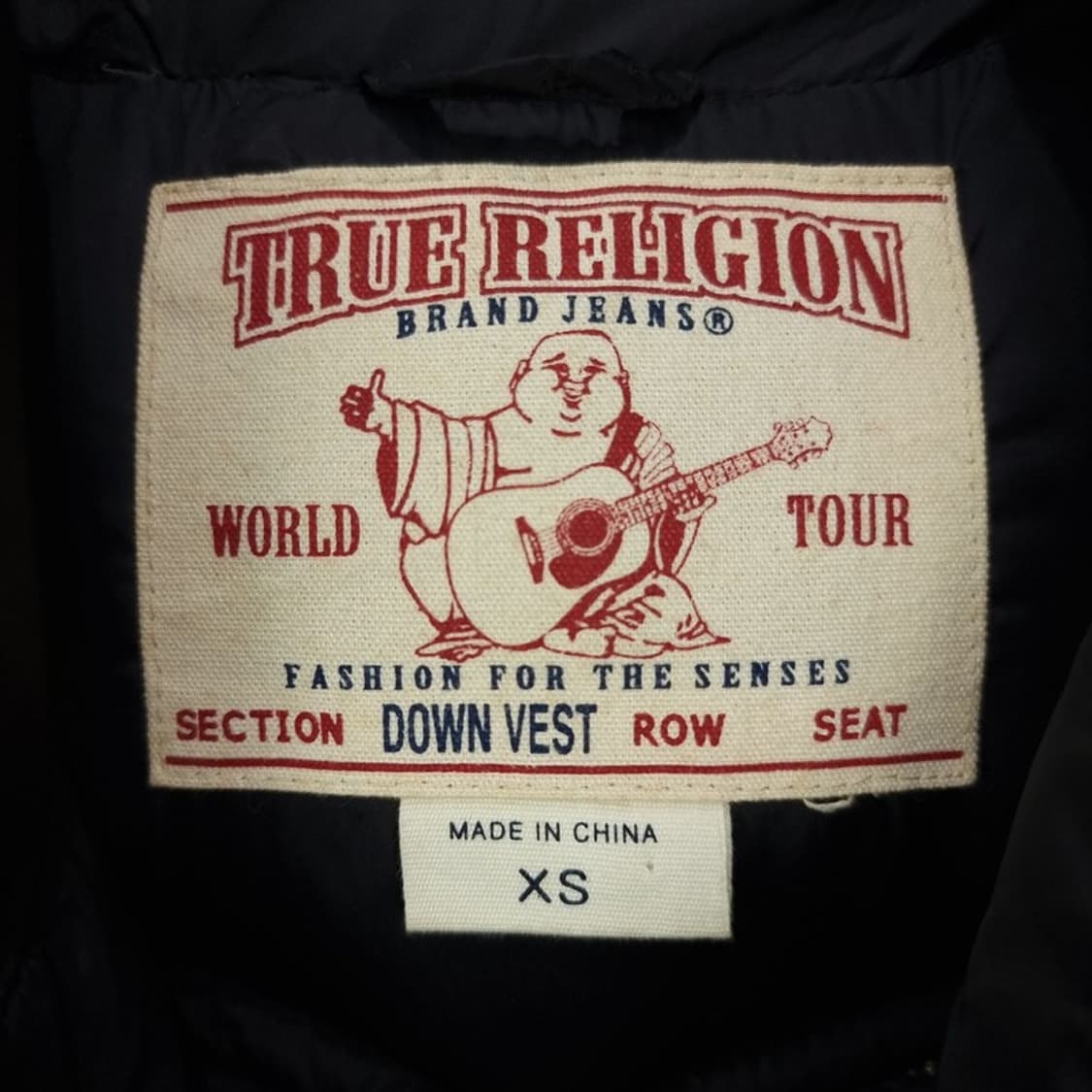 트루릴리전 덕다운 슬림핏 패딩 조끼 블랙 M16416 상품이미지8