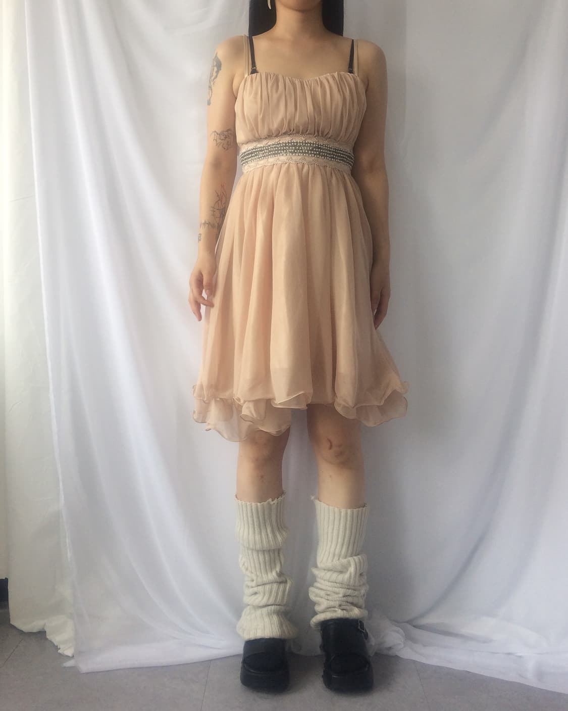 Beads point sleeveless onepiece 상품이미지7