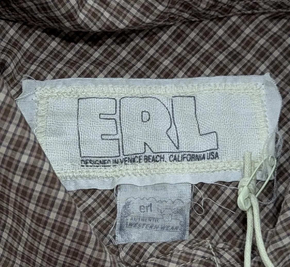 ERL 이알엘 마이크로 플래드 롱라인 반팔 버튼업 스포츠 셔츠 상품이미지5