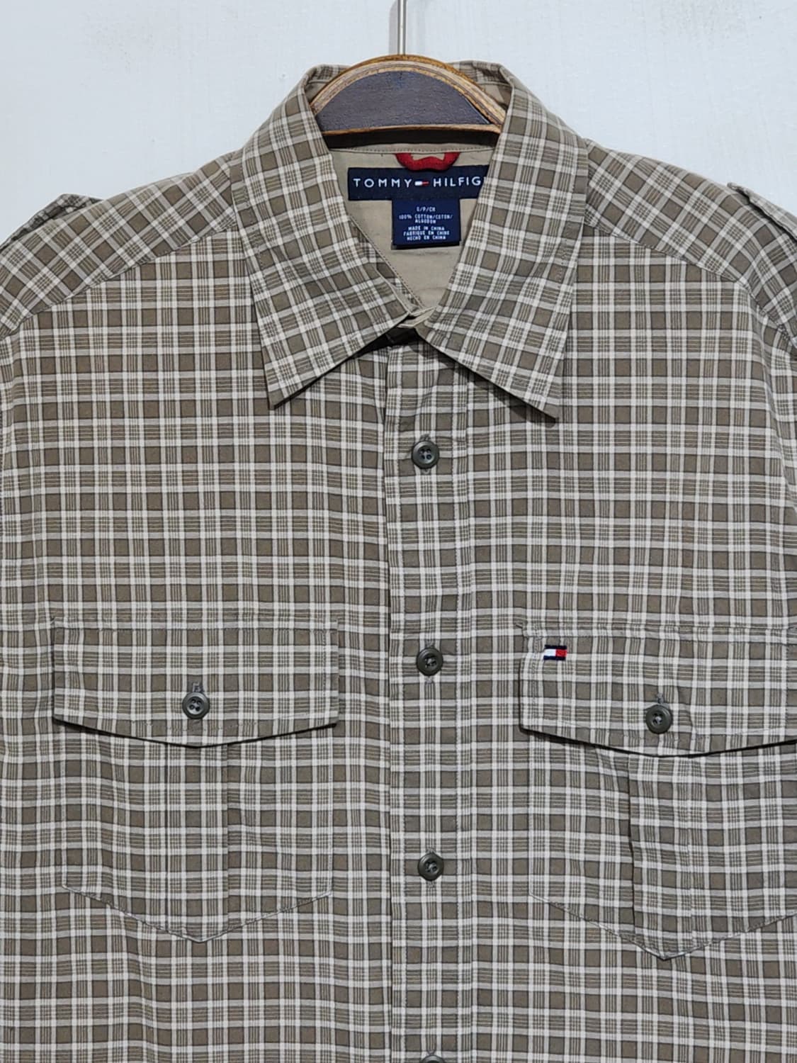 (L) 타미힐피거 체크남방 견장 포켓 토미 셔츠  상품이미지2
