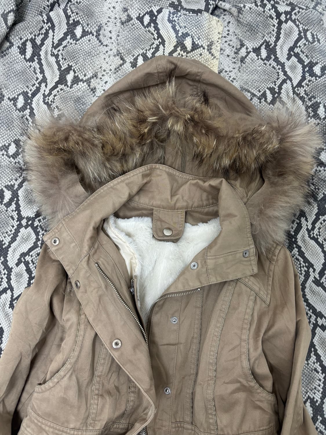 Y2K Grunge Mood Fur Hoodie Jacket 상품이미지6