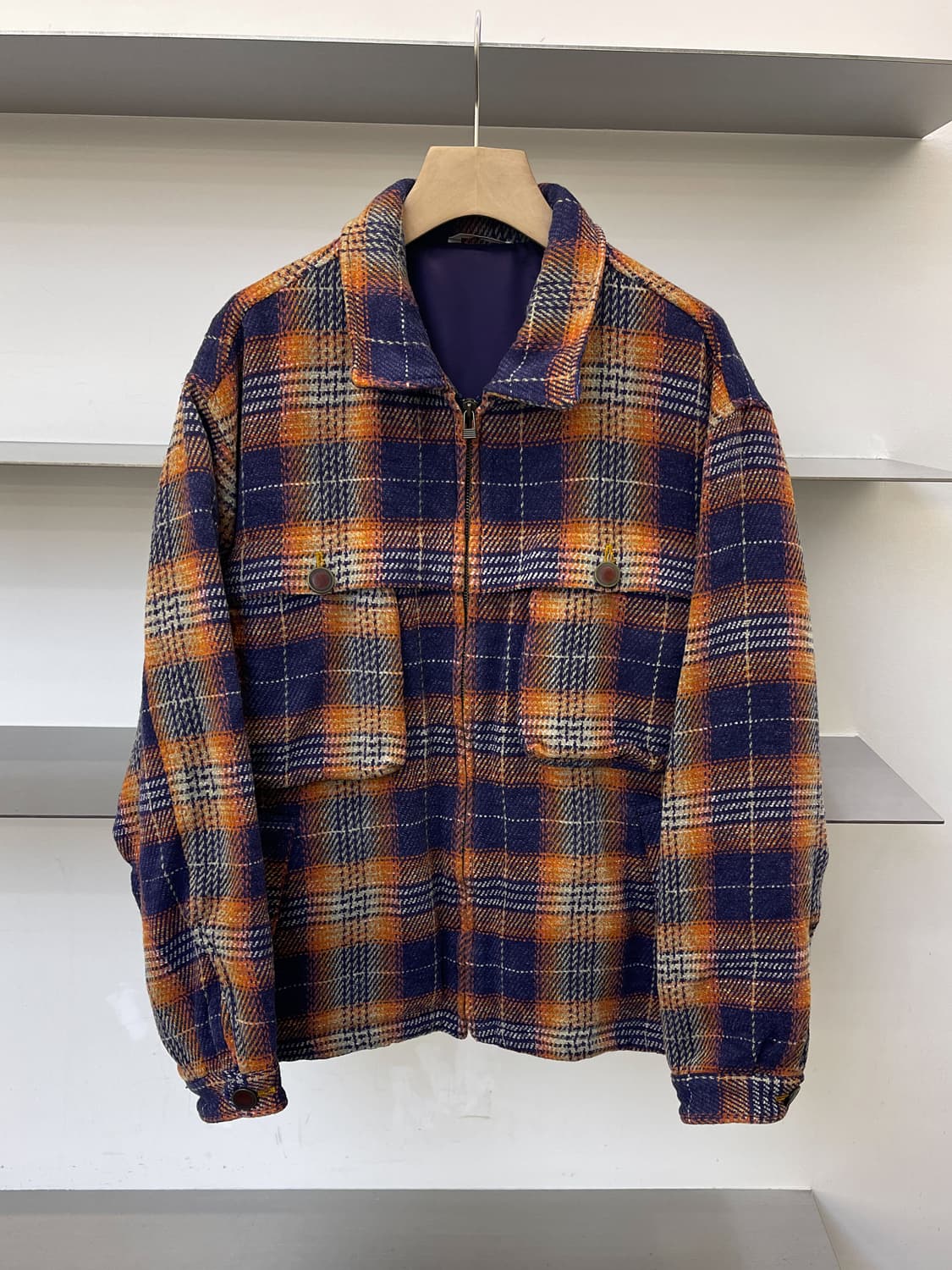 Ball 90s 타탄 체크 울 자켓 상품이미지2