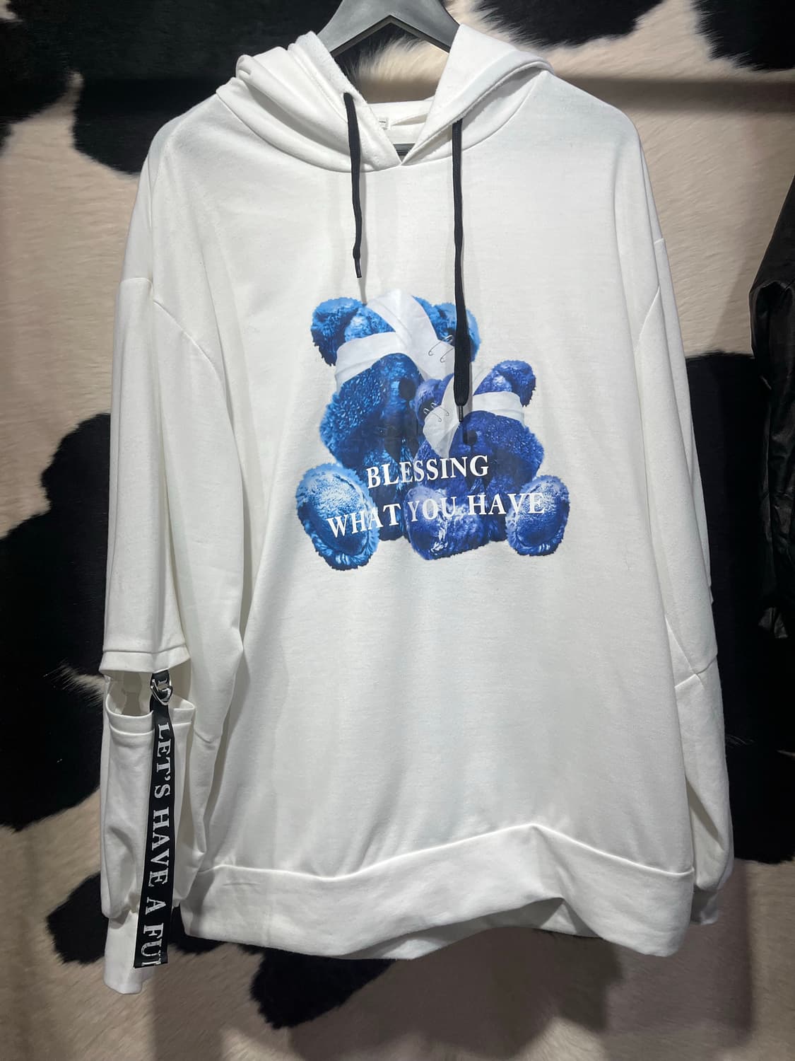 곰인형 프린팅 후드티 상품이미지2