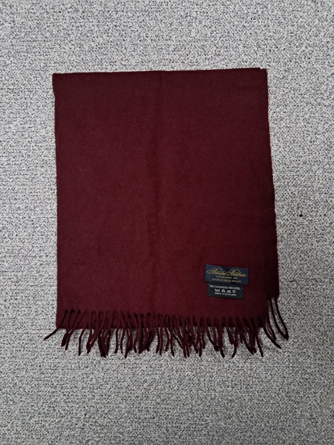 브룩스브라더스 캐시미어 울 머플러 버건디 상품이미지1
