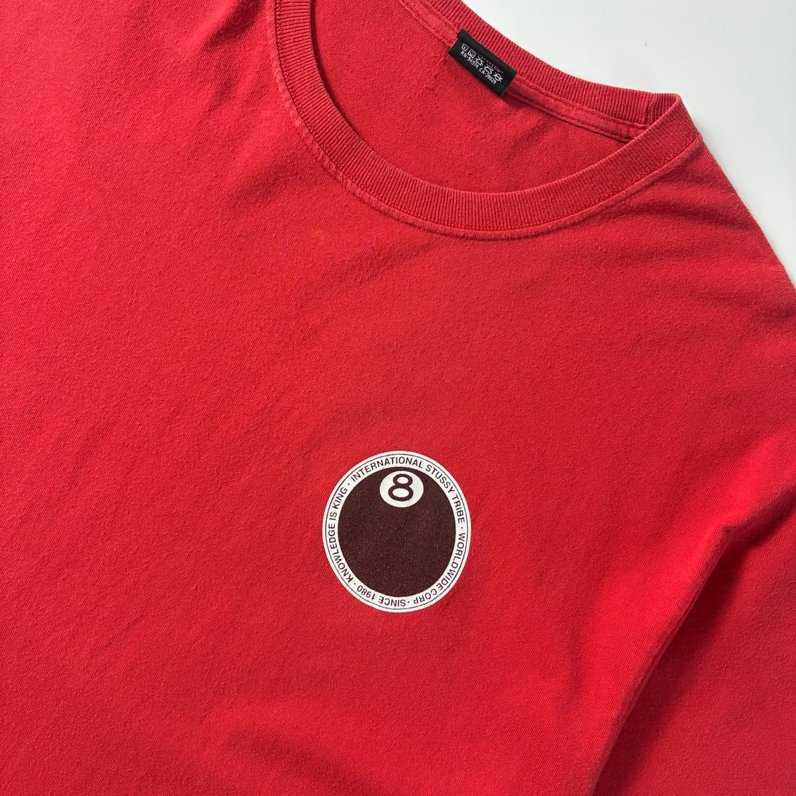 Stussy  스투시 월드와이드 8ball 닷 레드 반팔 티셔츠 상품이미지4