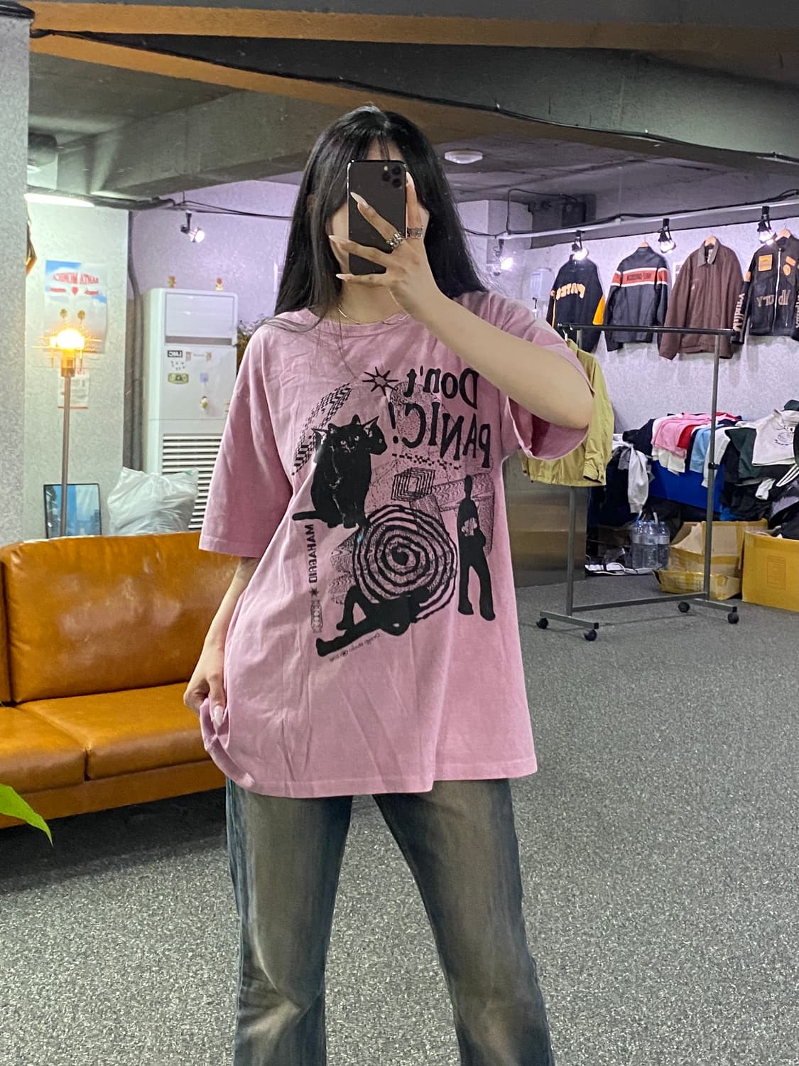 마하그리드 빈티지 프린팅 반팔티셔츠 B4981 상품이미지1