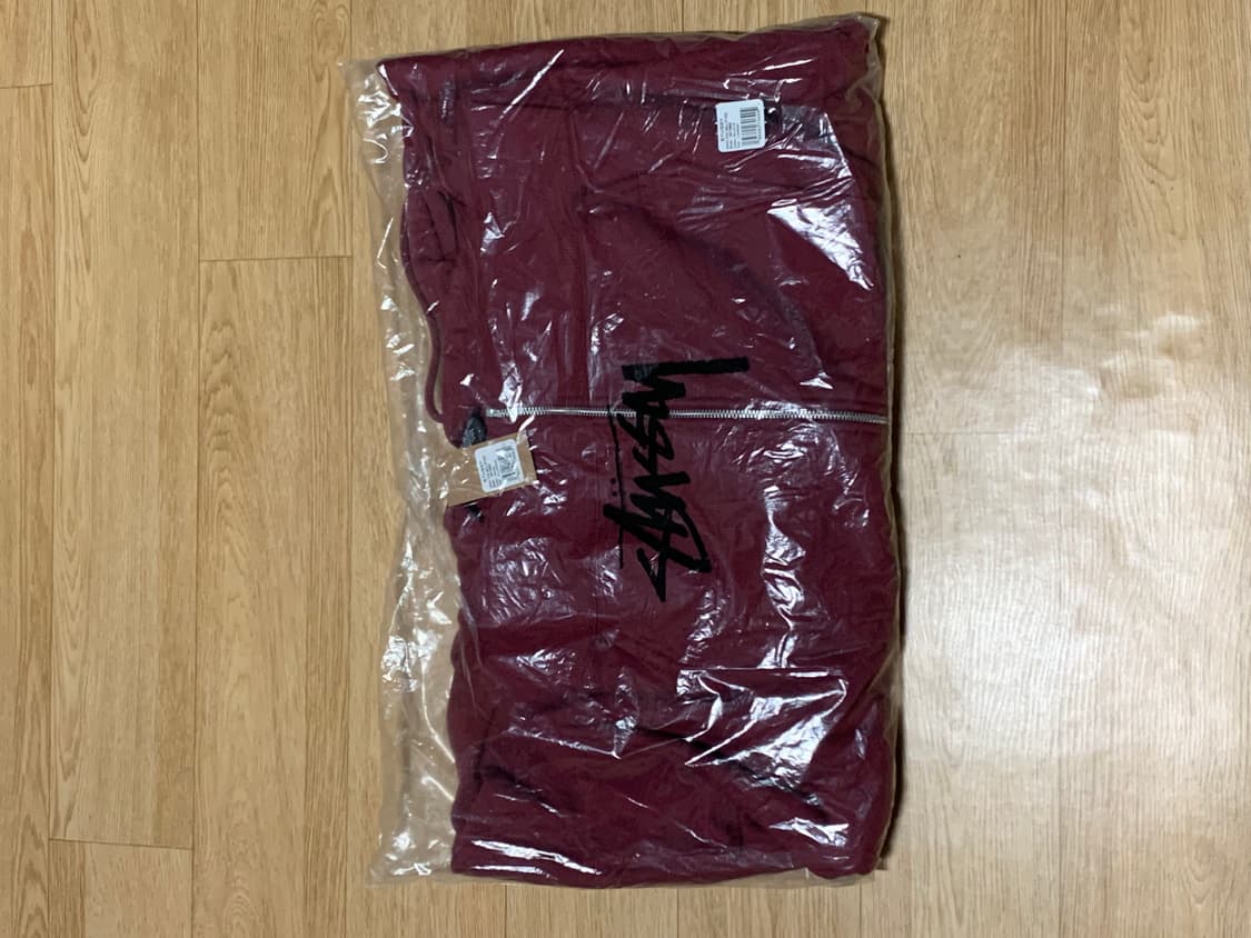 [XL] 스투시 스탁서울 후드짚업 와인색상 상품이미지1