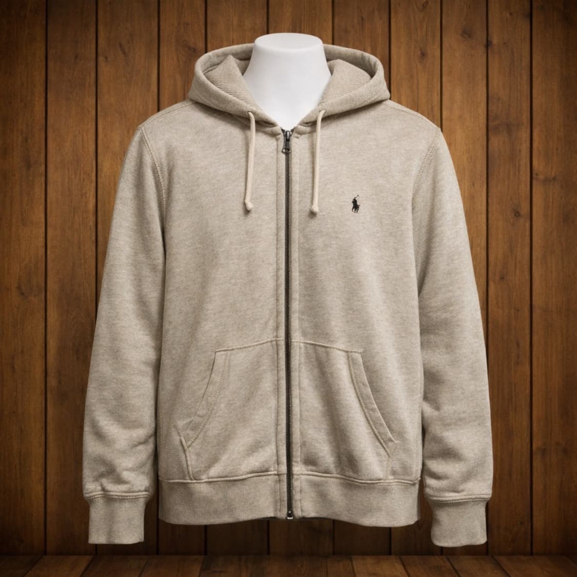 빈티지 폴로 베이지 후드집업 상품이미지1