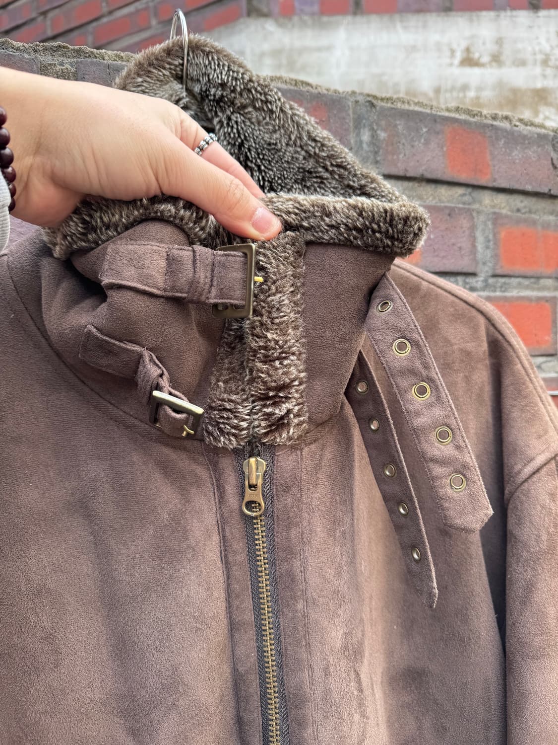 간사이 야마모토 진스 B-3 무스탕 자켓  상품이미지2