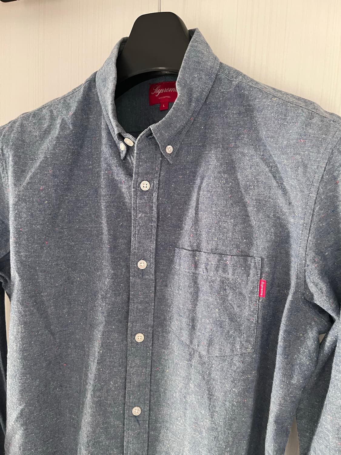 슈프림 셔츠 L 블루 Button Down 상품이미지1