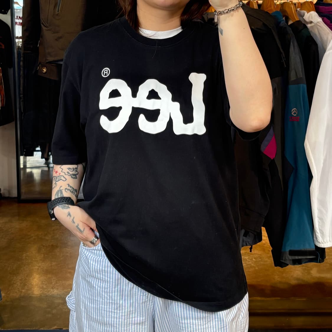 Lee 블랙 반팔 상품이미지1