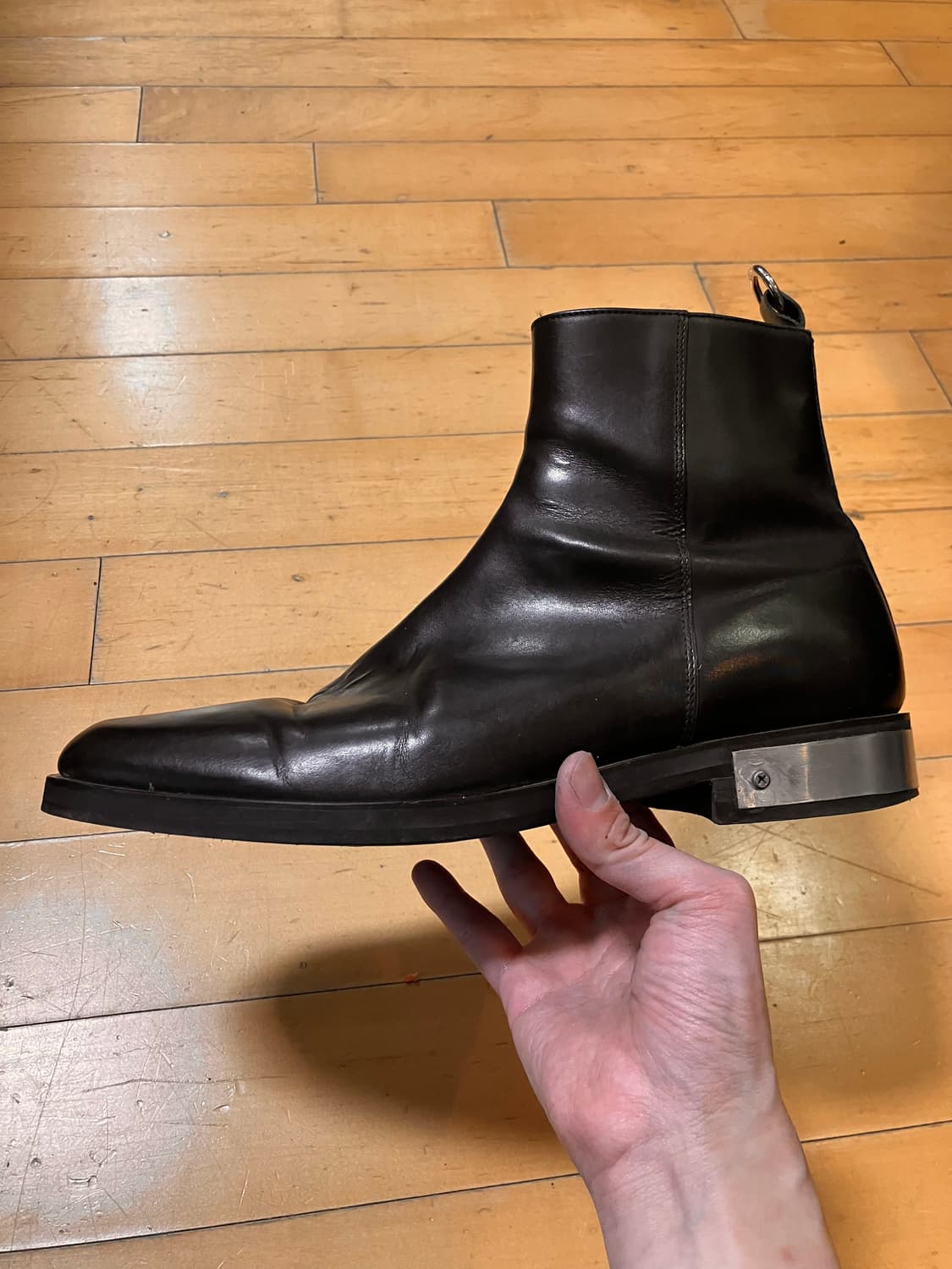 Whoop de doo 훕데두 스퀘어 메탈 힐 집업 부츠 (275) 상품이미지3