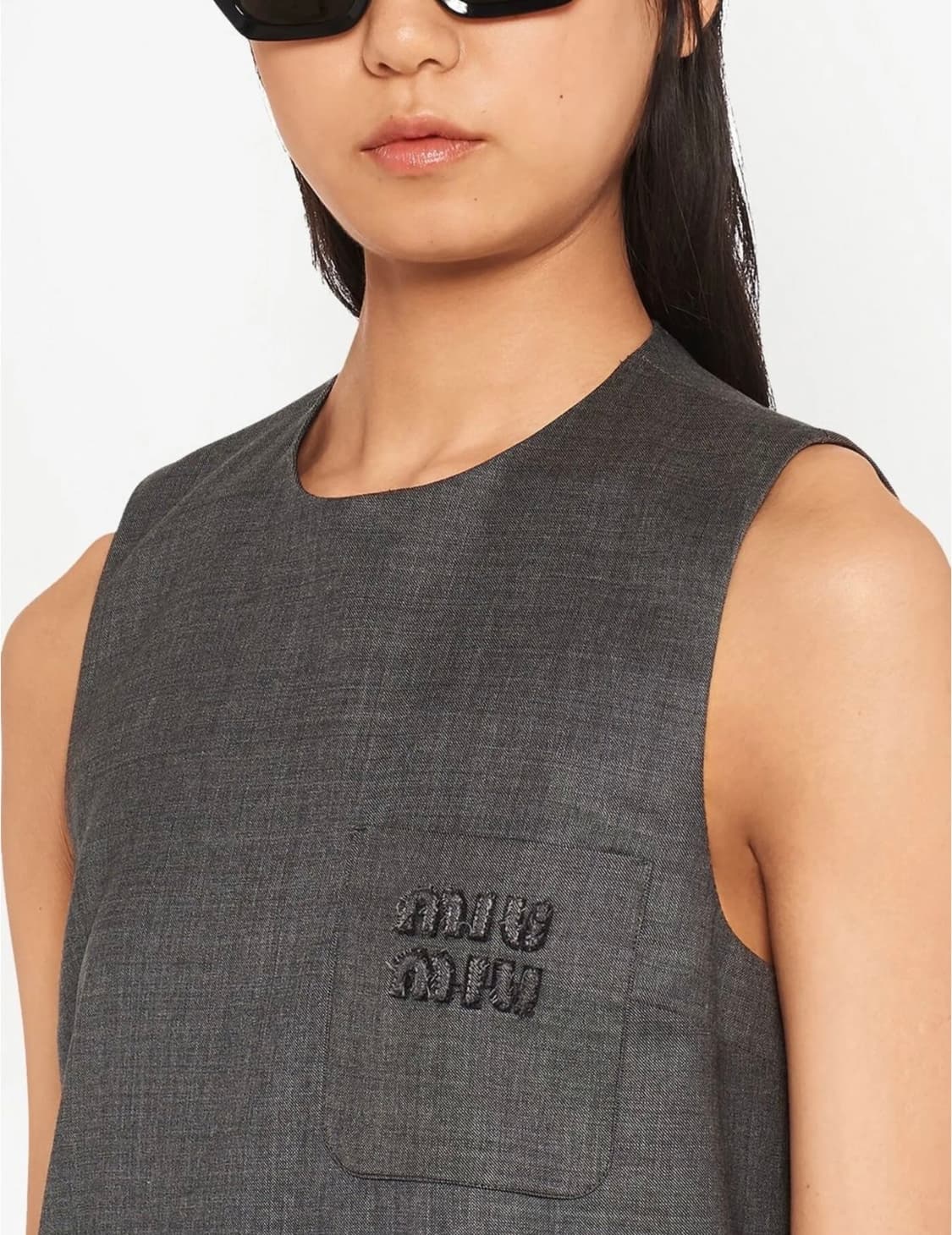 미우미우 그레이 민소매 원피스 상품이미지6