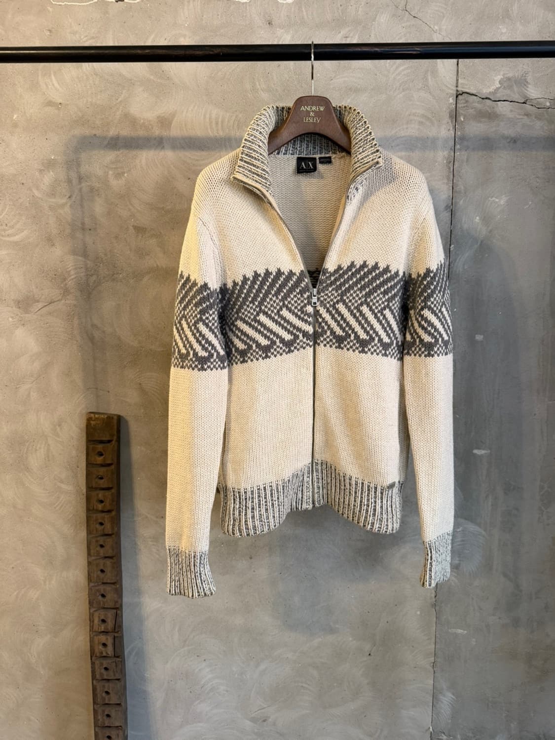 아르마니 익스체인지 짚업 가디건 슬림100 상품이미지10