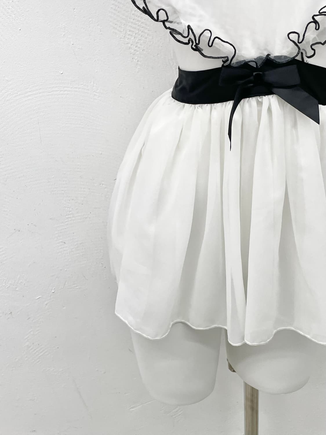 갸루 메이드 하트 레이스 슬립 상품이미지3