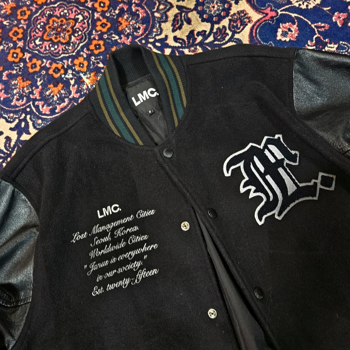 엘엠씨(LMC) JANUS LEATHER WOOL 바시티 자켓 상품이미지6