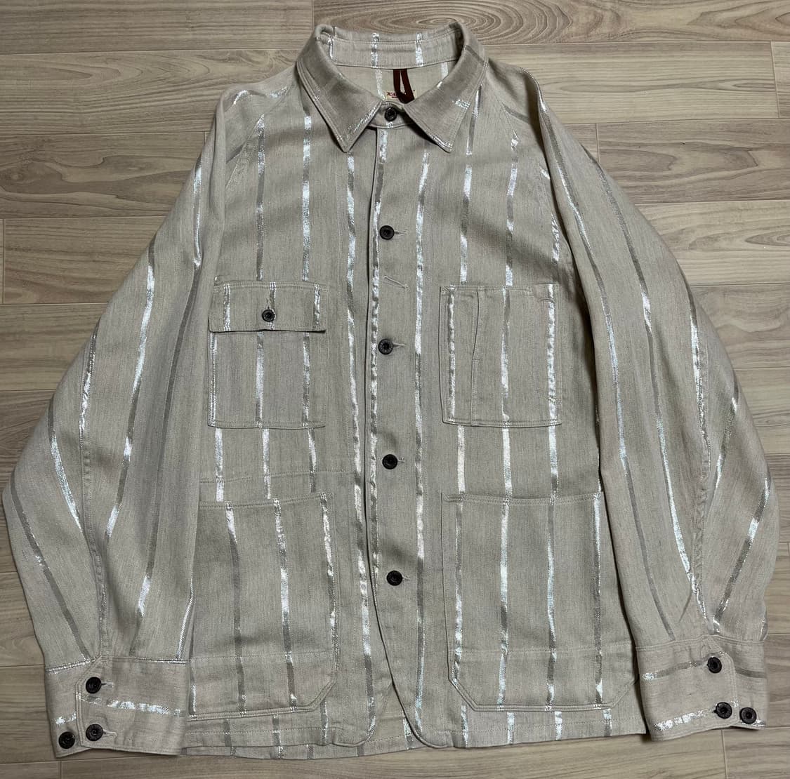 (KAPITAL)캐피탈 린넨 스트라이프 커버올 자켓 상품이미지1