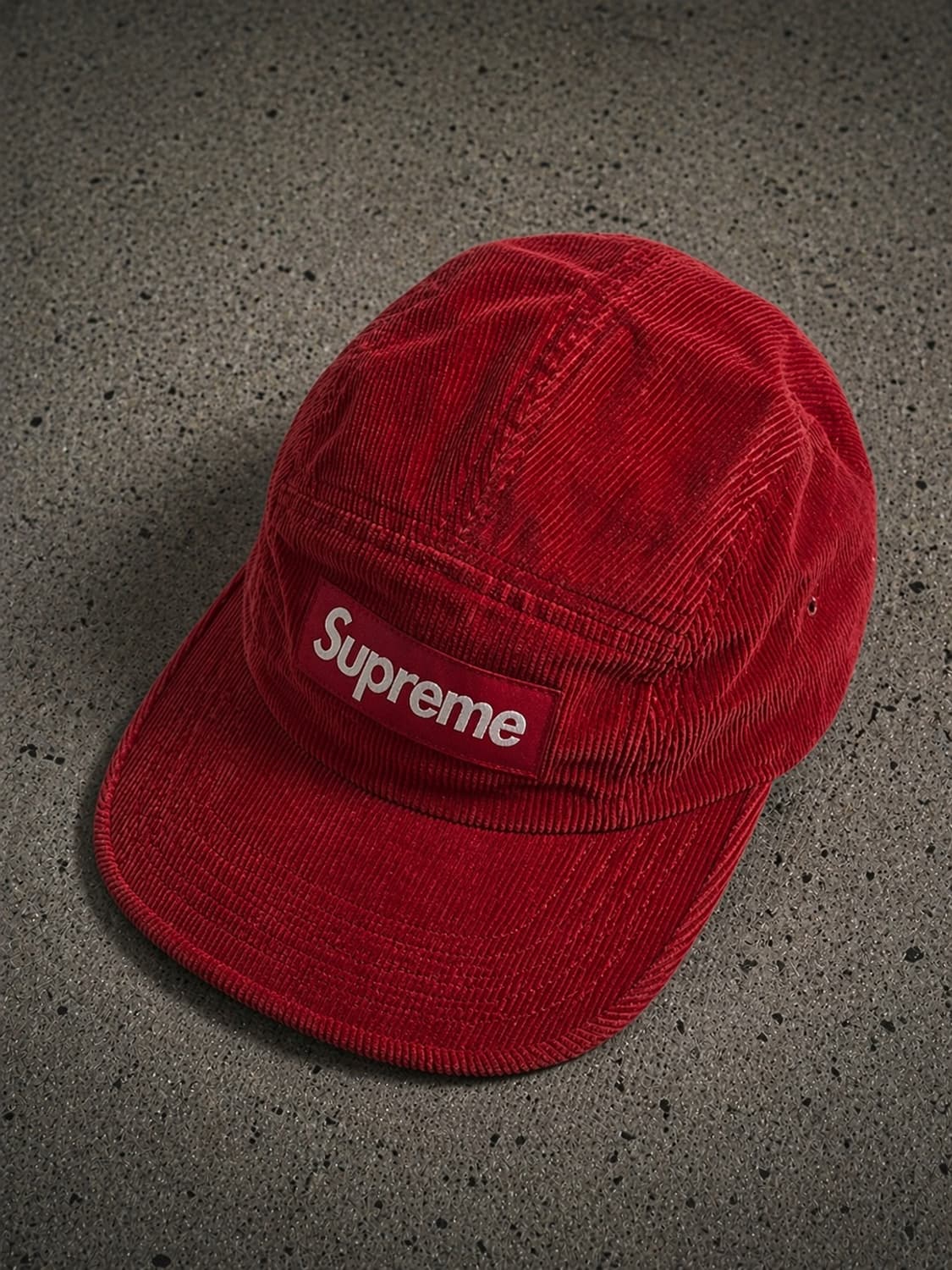 슈프림 코듀로이 레드 캠프캡 상품이미지1