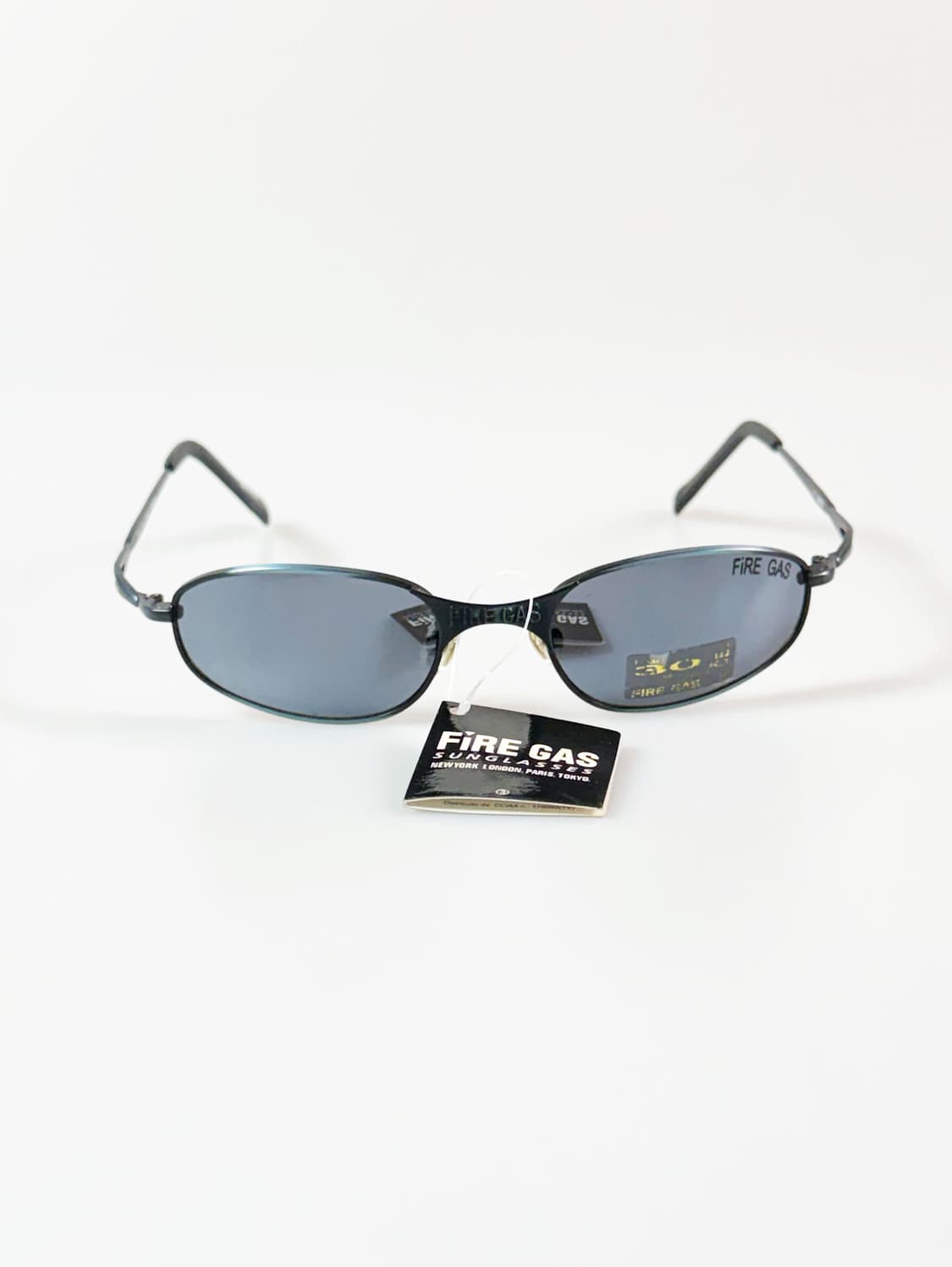 90s FIRE GAS 슬림 오벌 메탈 프레임 빈티지 선글라스 상품이미지1