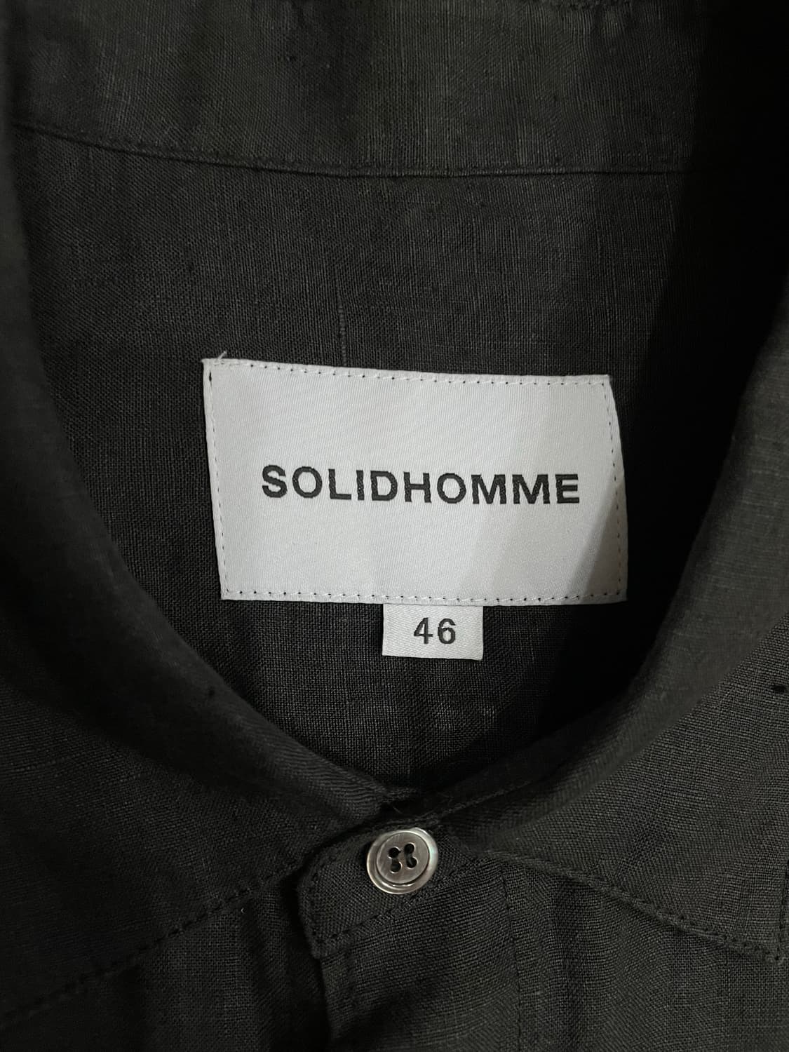 솔리드옴므 블랙 린넨 셔츠 46 상품이미지6