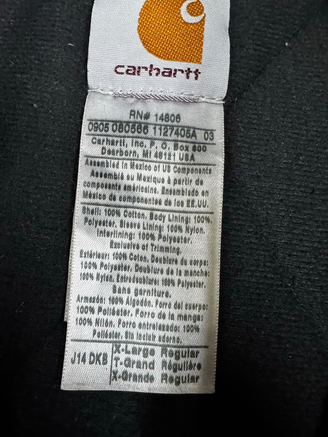 칼하트 산타페 자켓 j14 dkb XL 상품이미지5